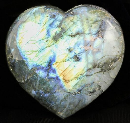 Flashy Polished Labradorite Heart #47253